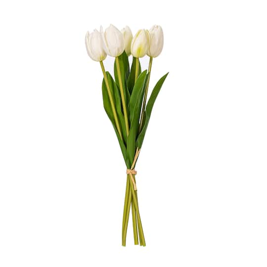 Vickerman 16" Real Touch Artificial Tulip Bundles, 2ct. in White | Michaels®